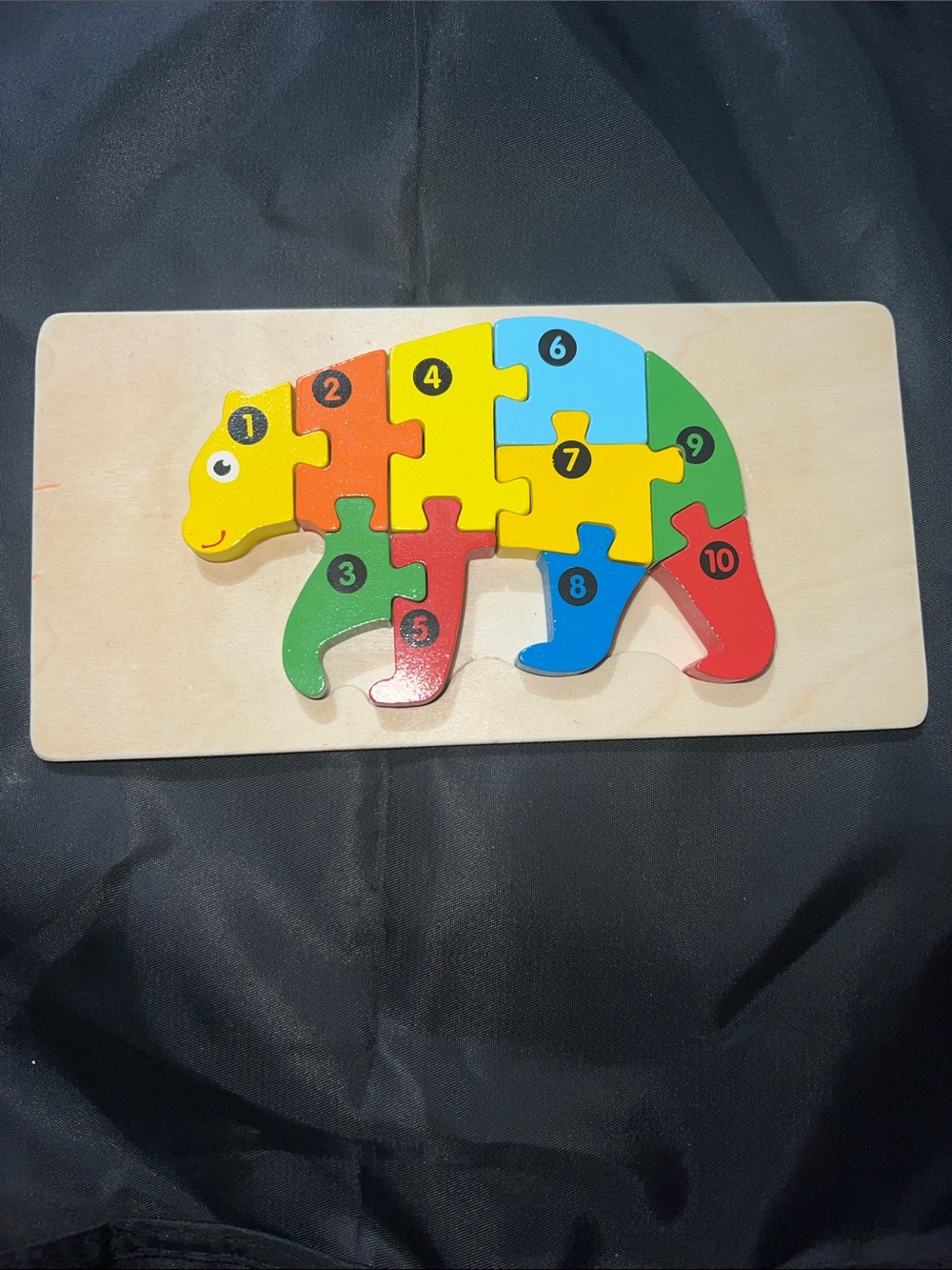 NWOT Wooden 10pc number polar bear wood Puzzle